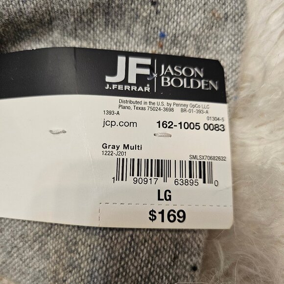 JF x Jason Bolden Unisex Gray Multi Wool Blend Oversize Long Coat L - Picture 6 of 10